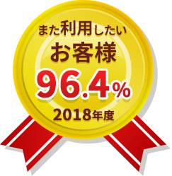 また利用したい　お客様96.4％　2016年度